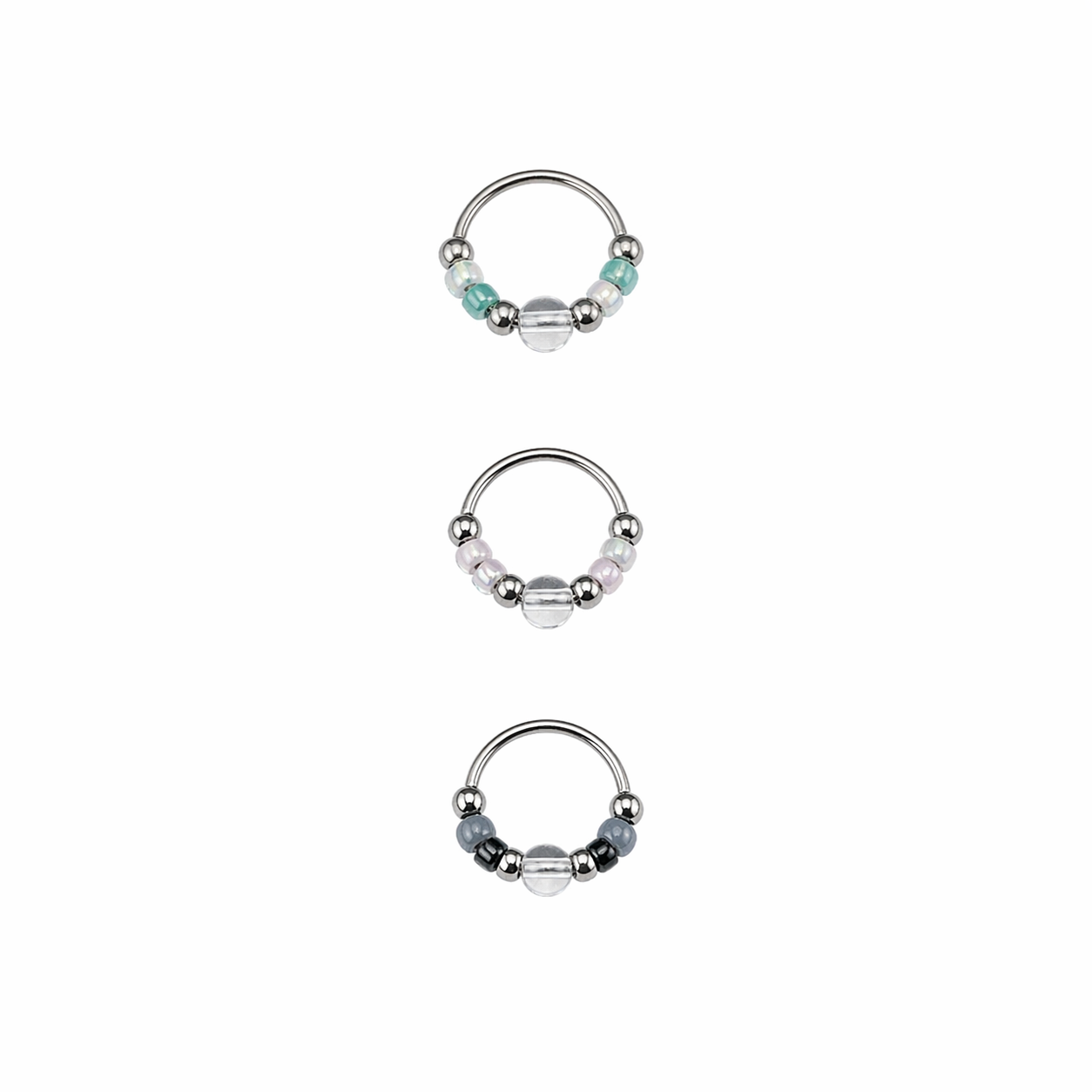 Sassy Bead Nose Hoop